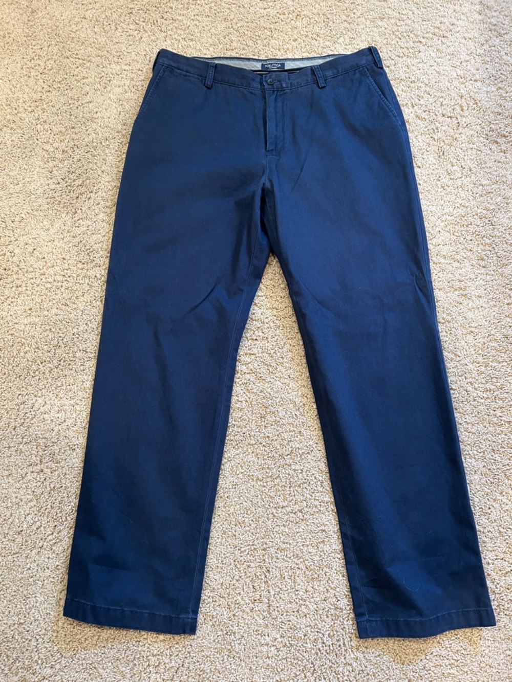 Nautica Men's Dark Navy Straight Chinos